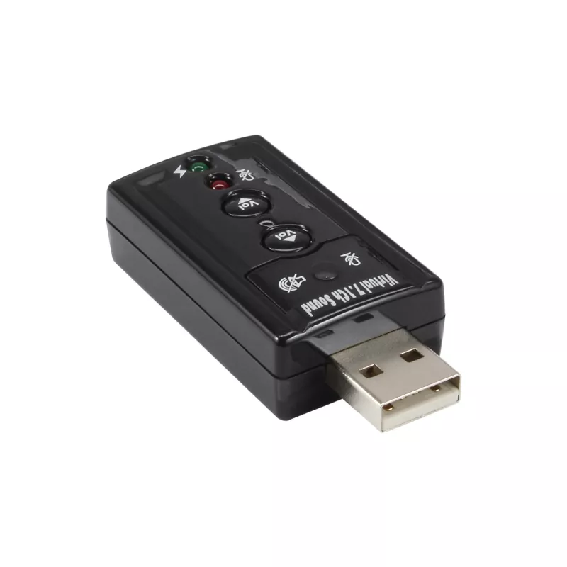 USB skaņas karte InLine 33051C ar virtuālo 7.1 skaņu