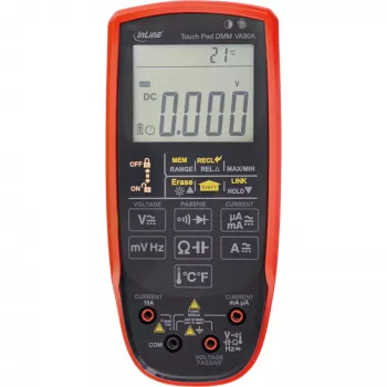 Multimetrs InLine 43127 ar skārienpaliktni, apgaismots LED displejs 62x50 mm, CAT III/CAT IV, AA baterija