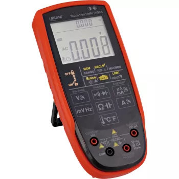 Multimetrs InLine 43127 ar skārienpaliktni, apgaismots LED displejs 62x50 mm, CAT III/CAT IV, AA baterija
