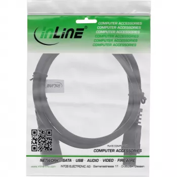 InLine strāvas kabelis, C14 ligzda uz C5 savienotāju, melns, 5m
