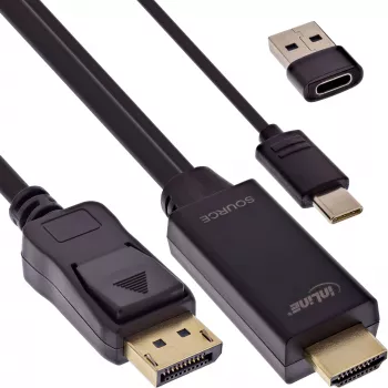Aktīvais video pārveidotājs InLine 17162I 3840x2160 HDMI uz DisplayPort, 2m