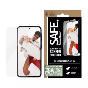 PanzerGlass SAFE. by ® Ekrāna aizsargs Samsung Galaxy A56 5G | Ultra-Wide Fit ar EasyAligner