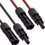 Saules kabeļa pagarinājuma komplekts InLine 4 mm² melns/sarkans, 0,75 m