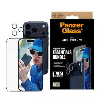 PanzerGlass 2-in-1 Essentials Bundle iPhone 17 Pro - Scratch & Shock Resistant