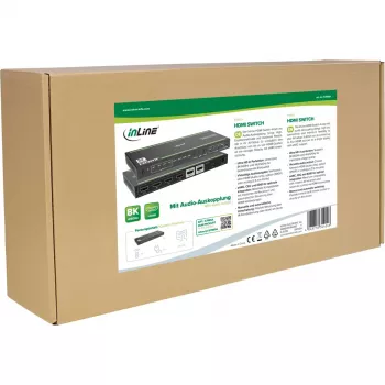 InLine 57885A HDMI slēdzis 4 ieejas, 8K@60Hz, audio atdalīšana
