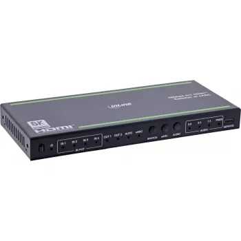 InLine 57885A HDMI slēdzis 4 ieejas, 8K@60Hz, audio atdalīšana