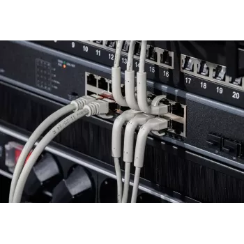 Digitus CAT 6A F-FTP lokanais patch vads 1 m pelēks