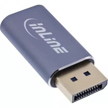 InLine 64107I video kabeļa adapteris USB Type-C–DisplayPort pelēks