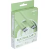 InLine 35891G USB-C–USB-C vads, USB 2.0, 480 Mbit/s, 100 W ātrā uzlāde, silikona, 1 m, Matcha Latte zaļš