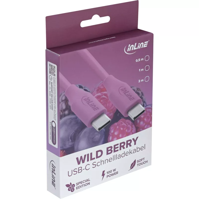 InLine 35895P USB kabelis USB 2.0 0.5 m USB-C Violeta