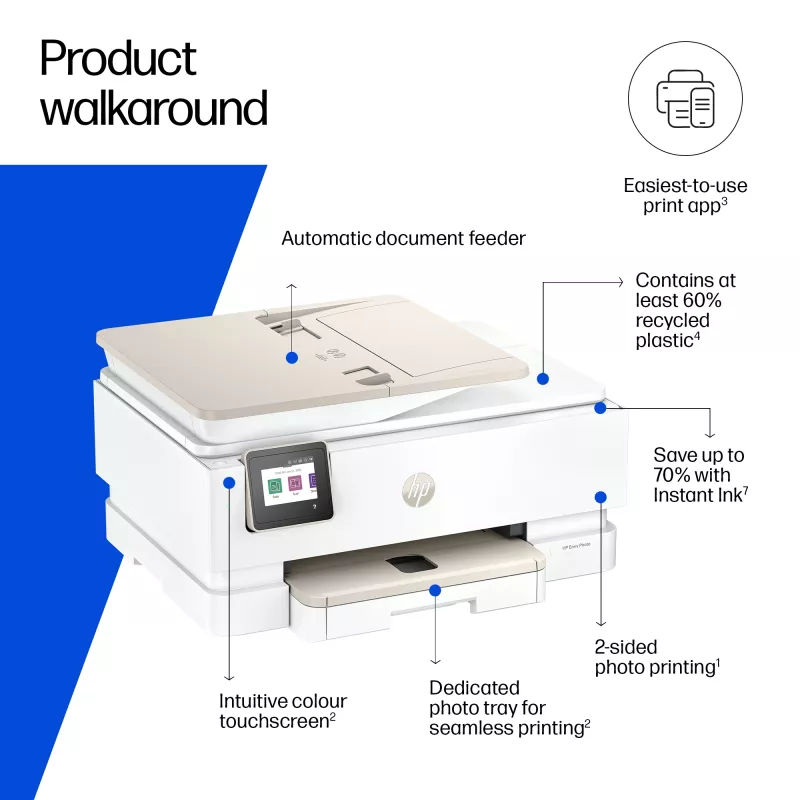 Daudzfunkciju krāsu printeris HP Envy 7930 — Termālā tintes druka, A4, 4800x1200 DPI, Wi‑Fi, 15 lpp/min (melns), 10 lpp/min (krāsa)