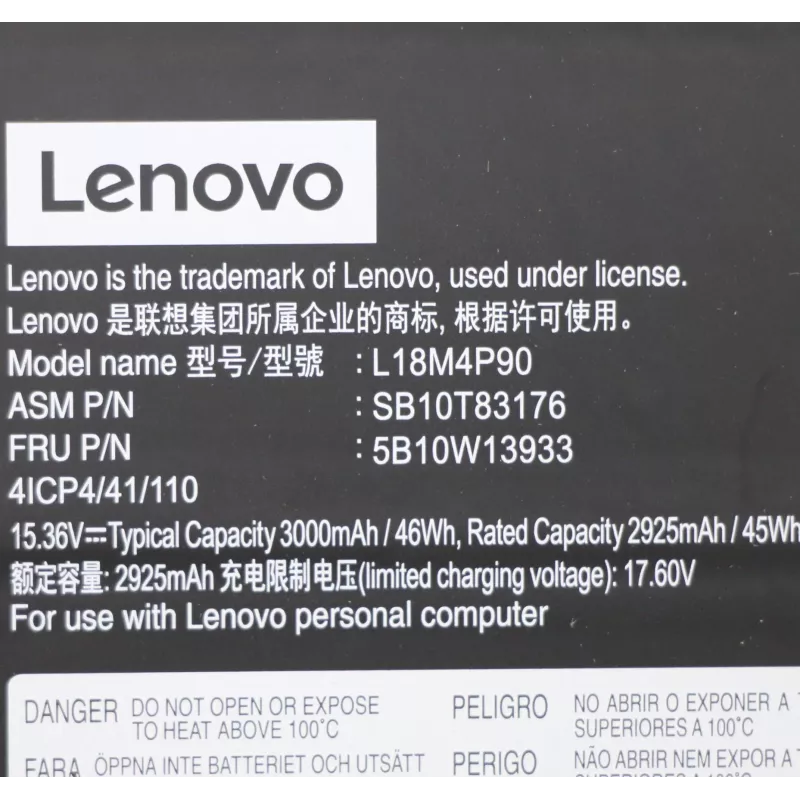 Iekšējais litija-jona akumulators Lenovo 46Wh modelis 5B10W13933