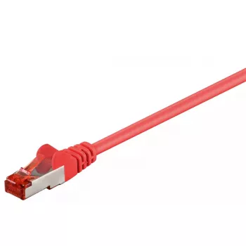 Tīkla kabelis GOOBAY 95527 Cat6 S/FTP (S-STP) sarkans, 7,5 m, RJ-45 uz RJ-45, apzeltīti kontakti