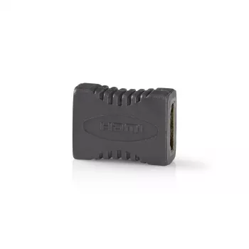 Nedis CVBW34900AT HDMI sieviešu-sieviešu dzimuma mainītājs ar zeltītiem kontaktiem, antracīta krāsā
