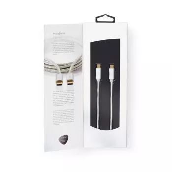 USB kabelis Nedis CCTB60700AL20 2m USB-C alumīnija USB 2.0