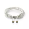 USB kabelis Nedis CCTB60700AL20 2m USB-C alumīnija USB 2.0