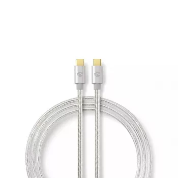 USB kabelis Nedis CCTB60700AL20 2m USB-C alumīnija USB 2.0