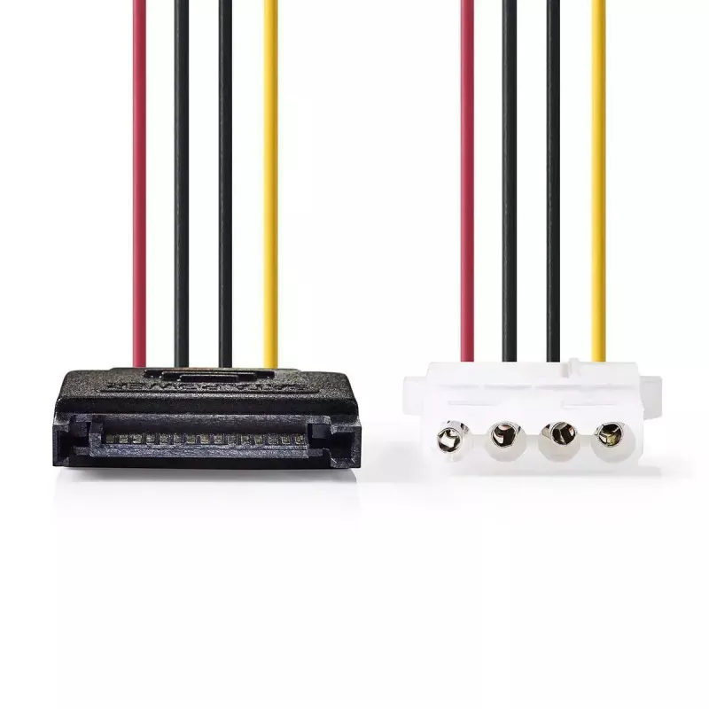 Nedis CCGP73520VA015 iekšējais barošanas kabelis 0.15 m 2 x SATA 15-pin Molex 4-pin
