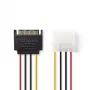 Nedis CCGP73520VA015 iekšējais barošanas kabelis 0.15 m 2 x SATA 15-pin Molex 4-pin