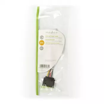 Nedis CCGP73530VA015 iekšējais strāvas kabelis 0.15 m SATA 15-pin uz Molex 4-pin