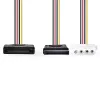 Nedis CCGP73555VA015 iekšējais strāvas kabelis 0.15 m SATA 15-pin Molex