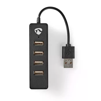 USB Hubs Nedis UHUBU2420BK USB 2.0 480 Mbit/s Melns
