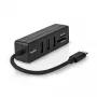Nedis CCGB64250BK01 USB-C centrmezgls — 3× USB-A 3.2 Gen 1 + SD/MicroSD karšu lasītājs, 5 Gbit/s