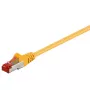 Savienojuma kabelis CAT6 S/FTP (PiMF), 2 m, dzeltens, RJ-45–RJ-45, alumīnija/vara kontakti