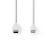 Nedis CCGW39650WT10 Lightning kabelis 1 m balts USB-C