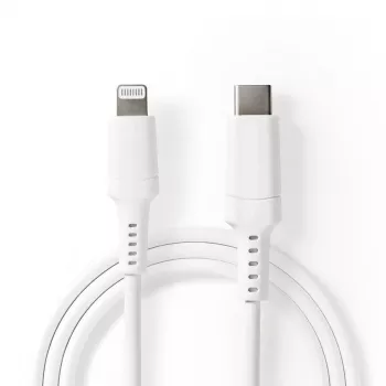 Nedis CCGW39650WT10 Lightning kabelis 1 m balts USB-C
