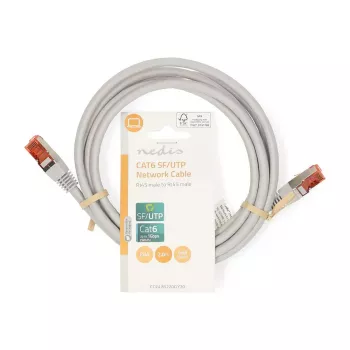 Tīkla kabelis Nedis CCGL85220GY20 RJ-45 Cat6 2 m Pelēks