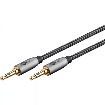 Audio kabelis WENTRONIC Goobay 65275 — 3 m, 3.5 mm TRS vīrietis–vīrietis, zeltīti kontakti, magnētiskais ekranējums