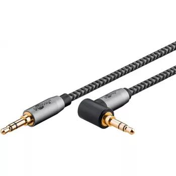 Audio kabelis Goobay / WENTRONIC 3.5mm TRS–3.5mm TRS, 5 m, varš, apzeltīti kontakti, magnētiskais ekranējums