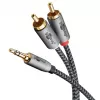Audio kabelis WENTRONIC Goobay 65289 — 3 m, 3,5 mm vīrišķais uz 2×RCA vīrišķais, varš, apzeltīti kontakti