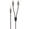 Audio kabelis WENTRONIC Goobay 65289 — 3 m, 3,5 mm vīrišķais uz 2×RCA vīrišķais, varš, apzeltīti kontakti