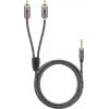 Audio kabelis WENTRONIC Goobay 65289 — 3 m, 3,5 mm vīrišķais uz 2×RCA vīrišķais, varš, apzeltīti kontakti