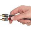 Audio kabelis WENTRONIC Goobay 65300 — 2 m, 2×RCA (tēviņš) uz RCA (tēviņš), varš, pozeltēti kontakti, magnētiski ekranēts