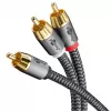 Audio kabelis WENTRONIC Goobay 65300 — 2 m, 2×RCA (tēviņš) uz RCA (tēviņš), varš, pozeltēti kontakti, magnētiski ekranēts