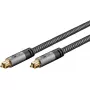 Audio kabelis Goobay (WENTRONIC) 65306 — 3 m TOSLINK vīrietis–vīrietis, varš, apzeltīti kontakti, melns/sudrabs