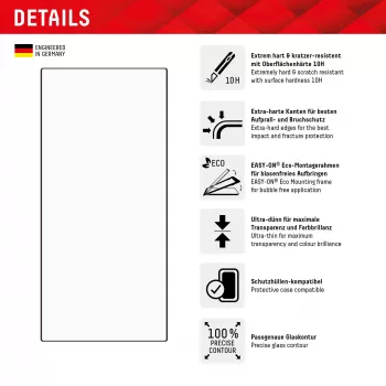 Displex ekrāna aizsargs + maciņš Samsung Galaxy S24 Ultra, EASY-ON® Eco montāžas rāmis, pilns pārklājums