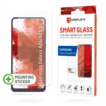 Displex Smart Glass (9H) Samsung Galaxy A24/A25 5G, montāžas uzlīme, nesalaužams