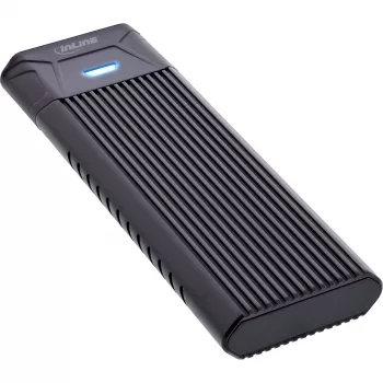 InLine USB3.2 Gen.2 USB-C uz M.2 SSD (PCIe NVMe un SATA) ārējais korpuss