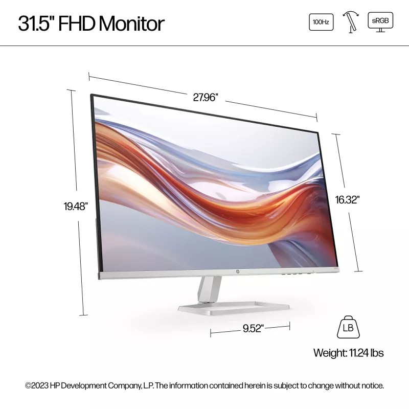 HP Series 5 532sf 31.5 collu LCD LED monitors, 1920 x 1080