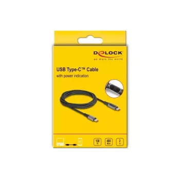 DeLOCK USB 2.0 datu un ātrās uzlādes kabelis USB Type-C vīrietis uz vīrieti PD 3.0 100 W 2 m