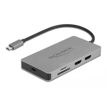 DeLOCK USB-C Docking Station 4K Dual HDMI MST USB 3.2 SD LAN PD 3.0