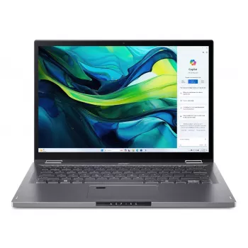 Hibrīds 2-in-1 klēpjdators Acer Aspire Spin 14 ASP14-52MTN Intel Core Ultra 5 115U, 14 collu WUXGA skārienekrāns, 16 GB LPDDR5x, 512 GB SSD, Windows 11 Home, pelēks