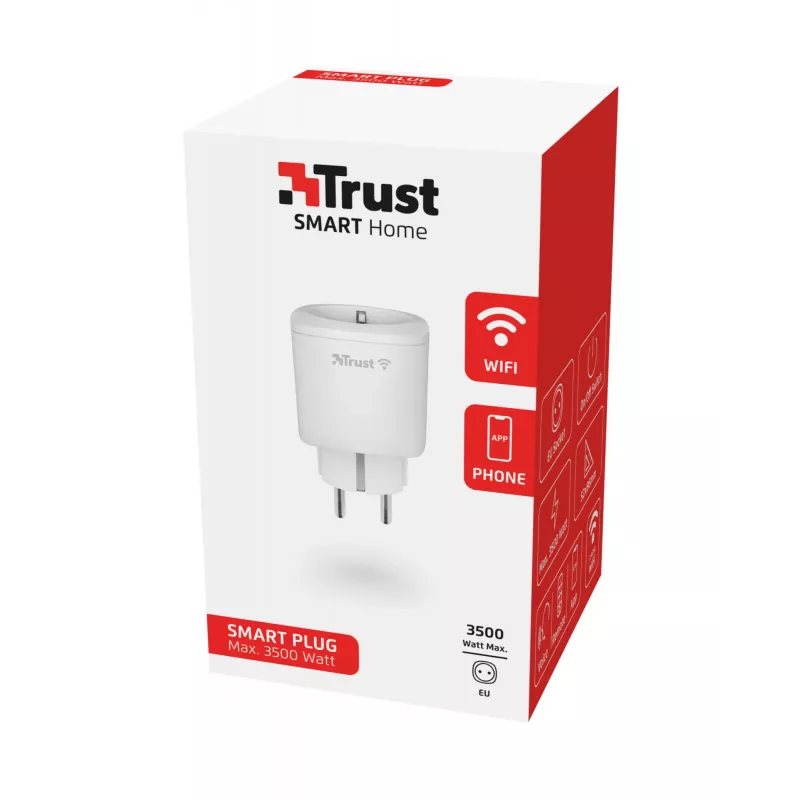 Viedā kontaktligzda Trust 71289 3000 W Balta Iekštelpām Bezvadu Wi-Fi