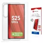 Displex ekrāna aizsargstikls + maciņš Samsung Galaxy S25 Ultra, EASY-ON® Eco montāžas rāmis, skrāpējumiem izturīgs