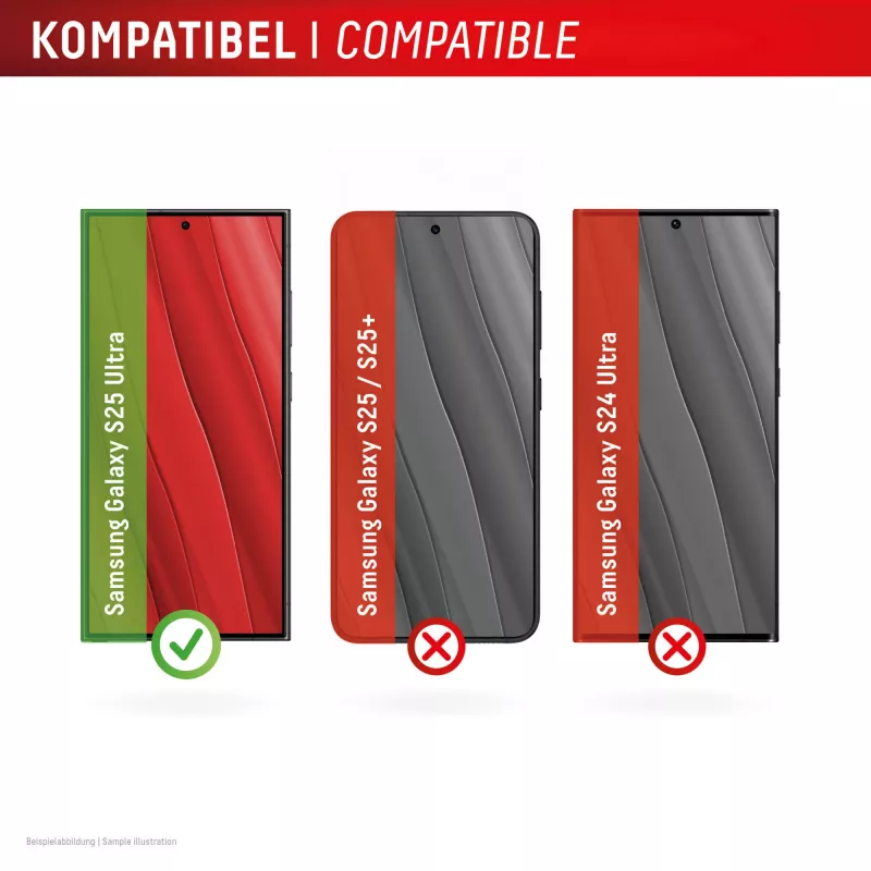 Displex ekrāna aizsargstikls + maciņš Samsung Galaxy S25 Ultra, EASY-ON® Eco montāžas rāmis, skrāpējumiem izturīgs