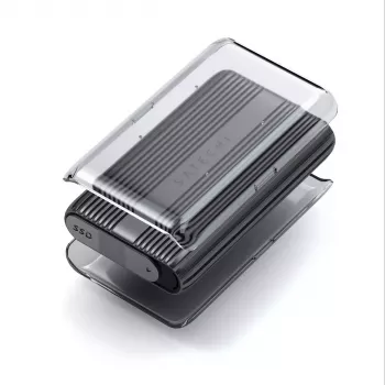 Satechi USB4 NVMe SSD Pro korpuss – 40 Gbit/s, pelēks caurspīdīgs